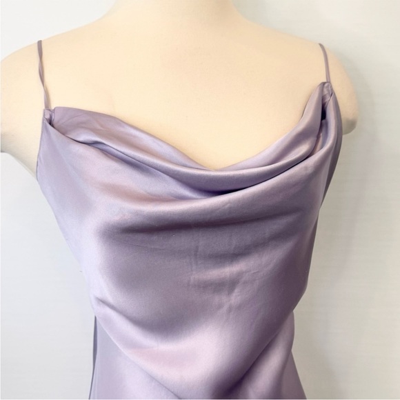 Vintage Y2K 100% Silk Dress Silk Slip Dress Backless Dress Cowl Valentines - Picture 3 of 11